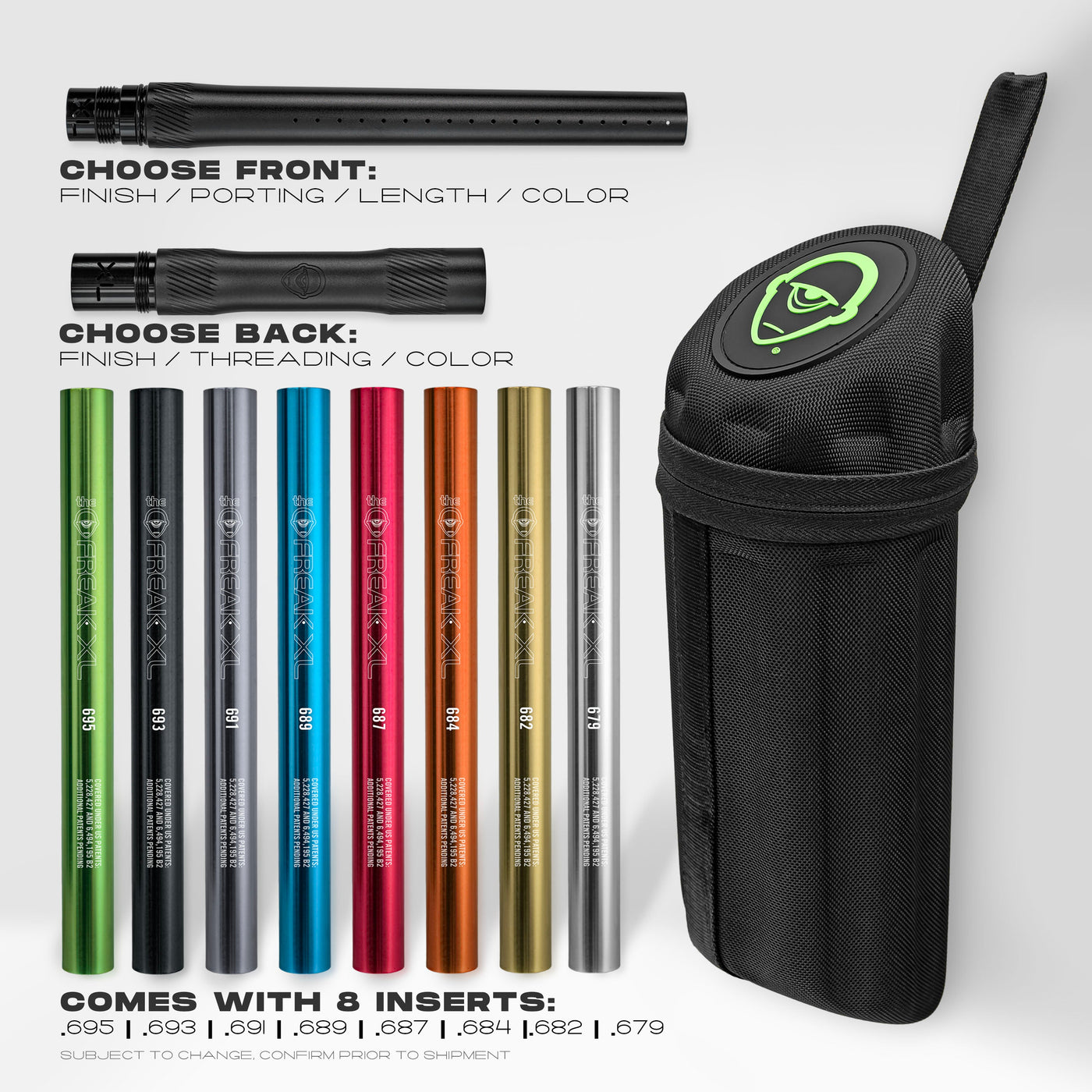 Freak XL - Color Anodized - Full Barrel Kit - Aluminium Insert